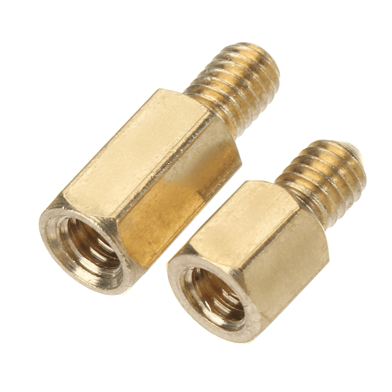 Suleve™ M4BH1 100Pcs M4 Male-Female Brass Hex Standoffs Support Spacer Pillar Screw for PCB Board - MRSLM