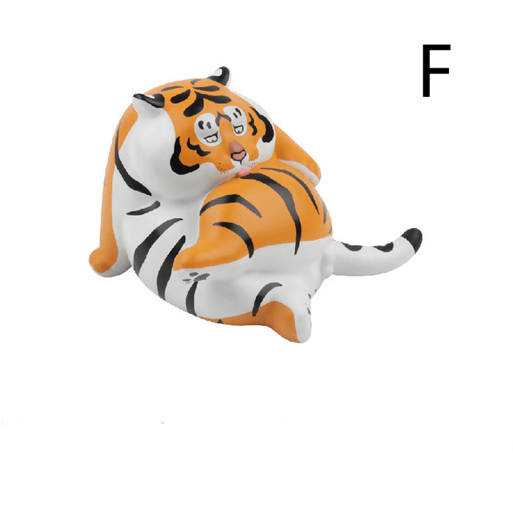 Fat Tiger Car Ornaments Cute Cartoon Little Tiger Car Doll Interior Decorations