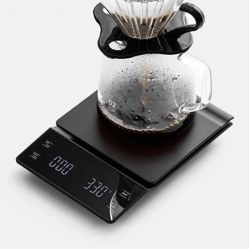 3Kg/0.1G Sensitive Touch Kitchen Scale with Timer for Pour over and Drip Coffee with LED Display