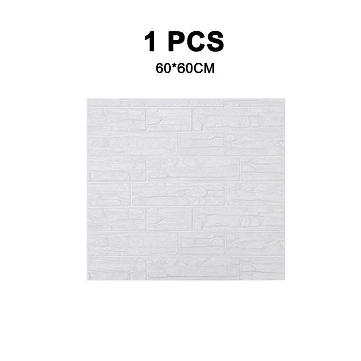 1/5/10PCS 3D Wall Stickers Imitations Brick Bedroom Decor Waterproof Self-Adhesive - MRSLM