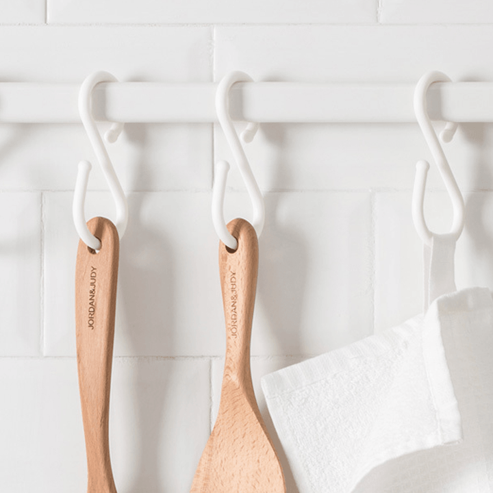 U 10Pcs S Shape Double Hooks White Clothes Hanger for Bathroom Kitchen Bedroom from Xiaomi Youpin