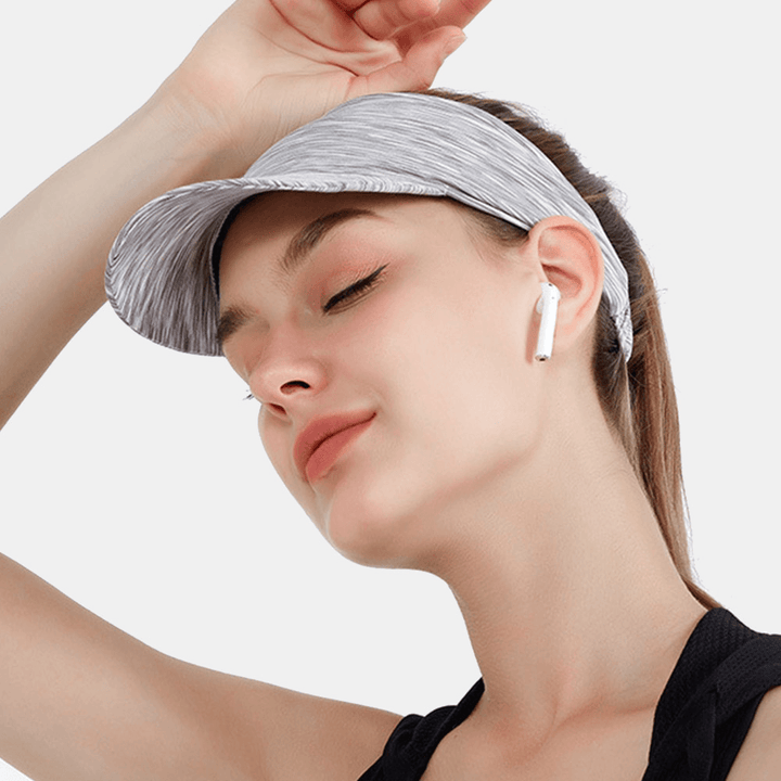 Women Ice Silk High Elastic Solid Striped Floral Pattern Sweat-Absorbent Sunscreen Empty Top Hat Baseball Cap