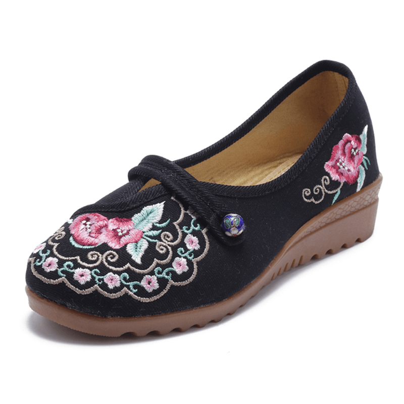 Flower Embroidery Comfortable Soft Flats