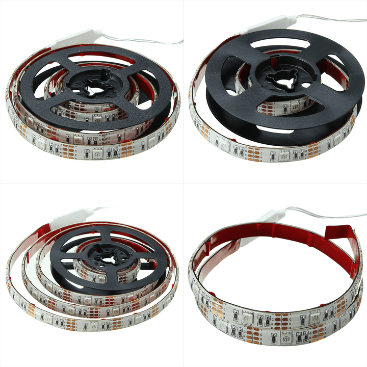 LED Light Strip 50/100/150/200Cm RGB 5050SMD LED Strip Light Battery Operated Waterproof 3 Modes Color Change