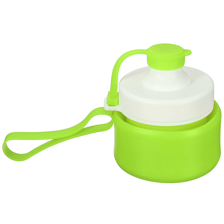 530ML Foldable Water Bottle Silicone Kettle Portable Drinking Bottle Outdoor Travel Running Hiking Cycling