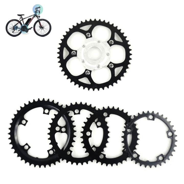 34T 38T 42T 44T 52T Bike Chainring Bike Mid Central Motor Single Chain Ring Cycling Bicycle Accessories - MRSLM