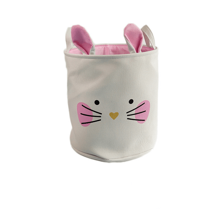 Foldable Cartoon Toy Storage Basket Cotton Linen Storage Bucket Baby Dirty Clothes Basket Lou