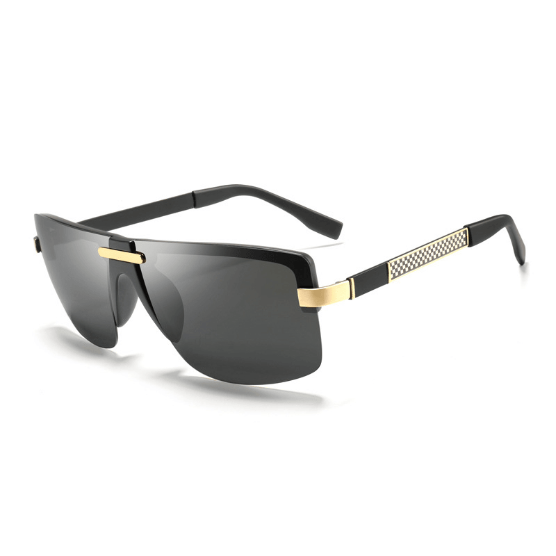 Outdoor Square Rimless Luxury UV400 Polarized Sunglasses