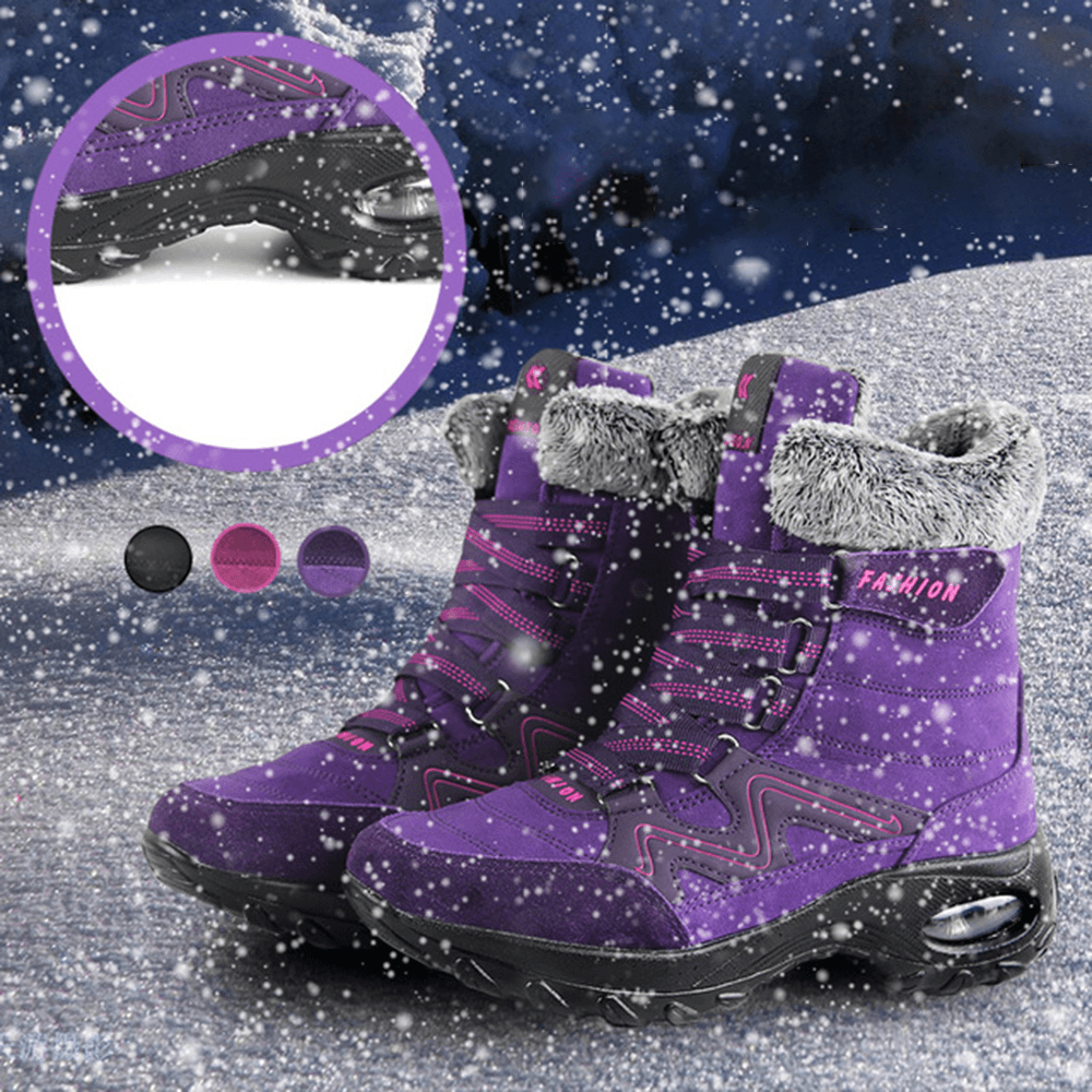 Women Air Cushion Soft Sole Warm Outdoor Snow Boots