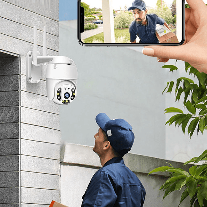 [EU Plug] Xiaovv P2 Dual Antenna WIFI HD 2MP IP Camera 360¬∞ PT-Z Rotation H.265 Waterproof IP65 ONVIF Infrared Full Color Night Version From