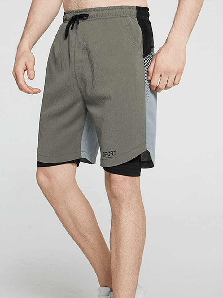 Mens Casual Breathable Drawstring Loose Fit Comfy Home Shorts