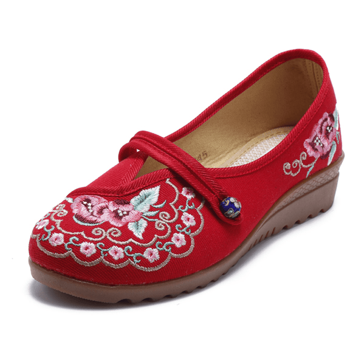 Flower Embroidery Comfortable Soft Flats