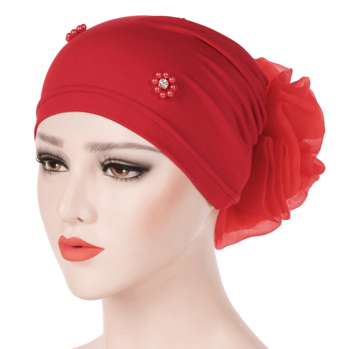 Women Winter Cotton Earmuffs Muslin Chemical Turban Cap - MRSLM