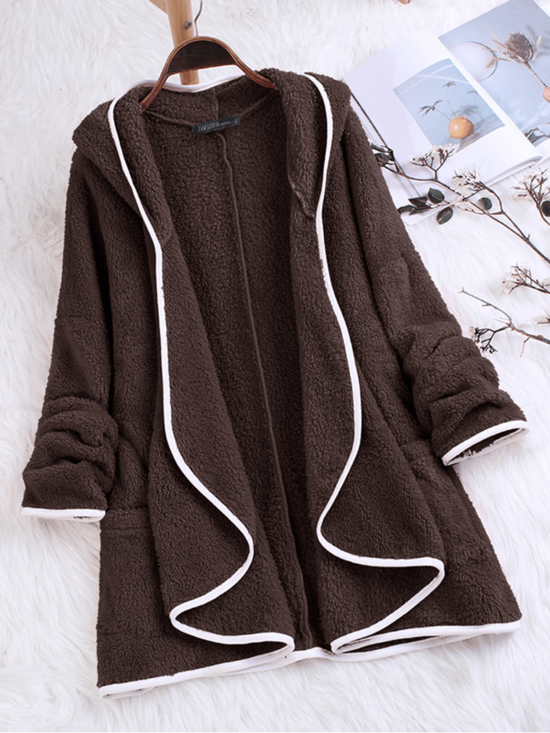 Solid Color Irregular Hem Casual Coats - MRSLM