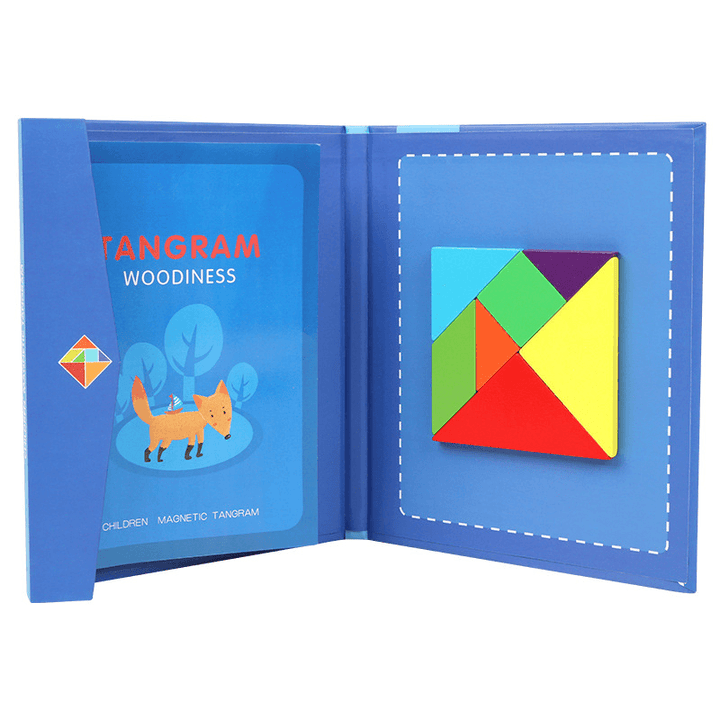 Children'S Wooden Magnetic Tangram Educational Toy