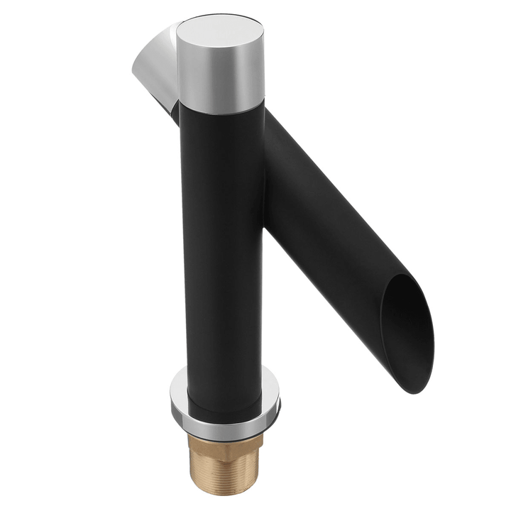 Widespread Bathroom Basin Faucet Oil Rubbed Bronze Waterfall Sink Mixer Tap