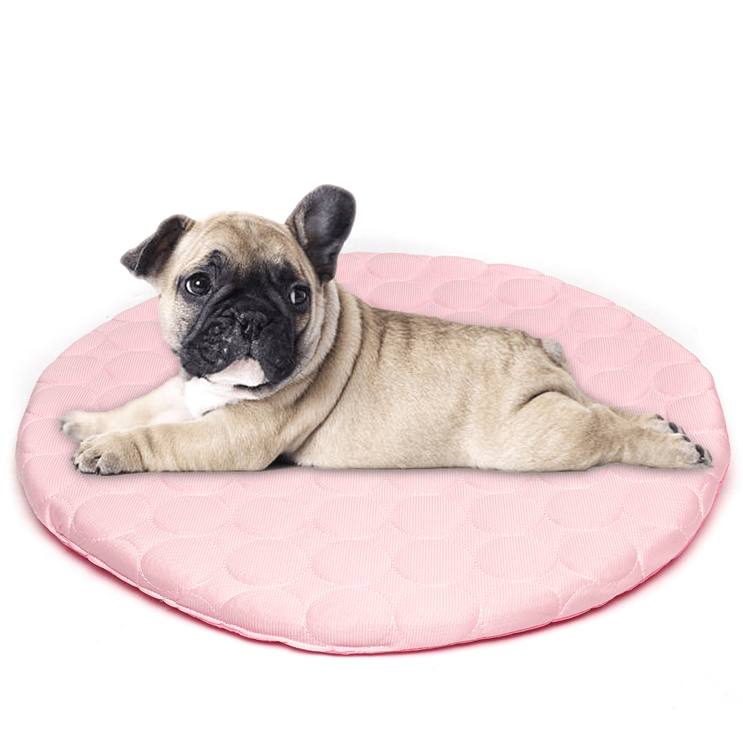 42R/50R Pet Dog Cat Soft Summer Chilly Cooling Mat Cold Bed Fiber Mats Pad Pet Seat Cushion