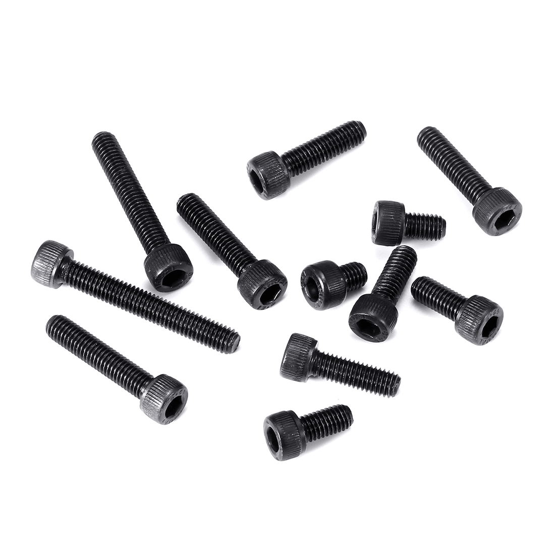 Suleve‚Ñ¢ M5CH7 140Pcs M5 12.9 Grade Carbon Steel Hex Socket Cap Head Screw Bolt 6-35Mm Set