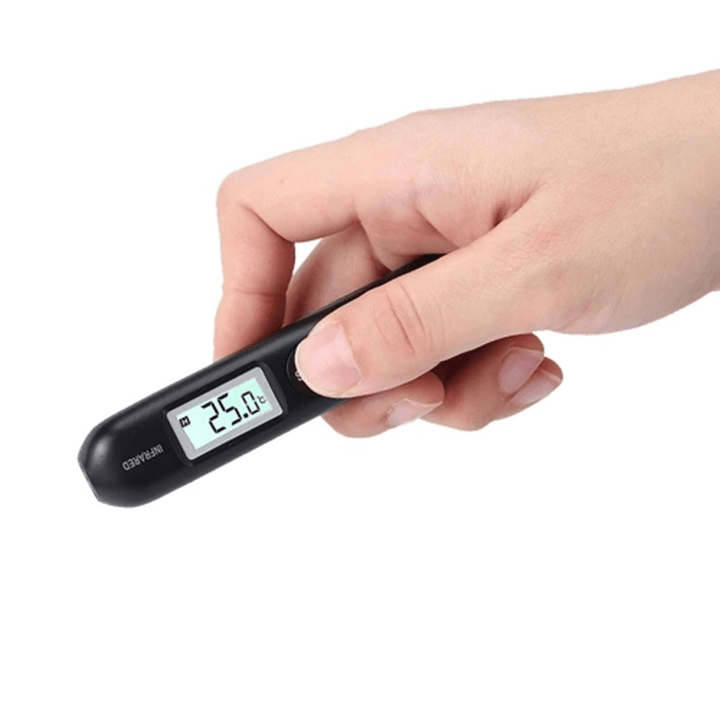 Mini Digital Infrared Temperature Detector Portable Temperature Measuring Pen with LCD Display Screen Compact for Body Temperature