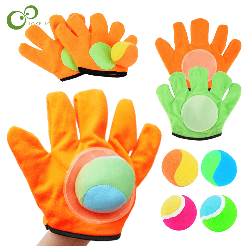 Kids Sucker Sticky Ball Toy Outdoor Sports Catch Ball Game Set Throw and Catch Parent-Child Interactive Outdoor Toys