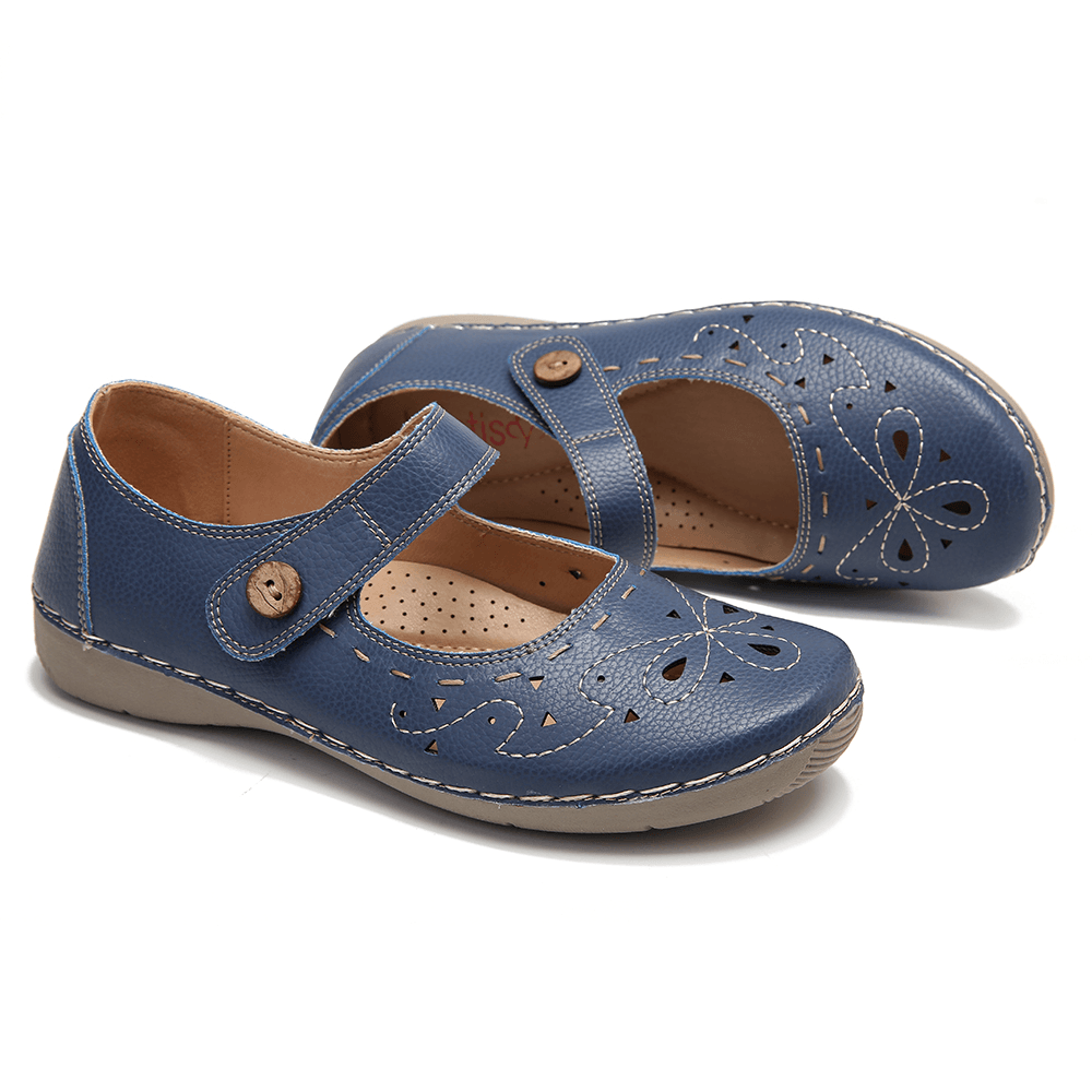 Lostisy Women Casual Hollow Out Comfy Flats