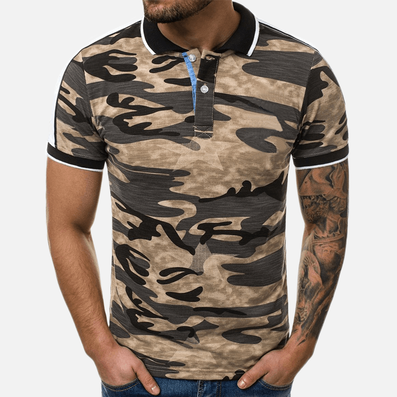 Mens Summer Camouflage Printed Casual Shirts