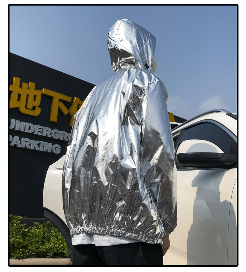 Gold and Silver Reflective Laser Show Shiny Jacket