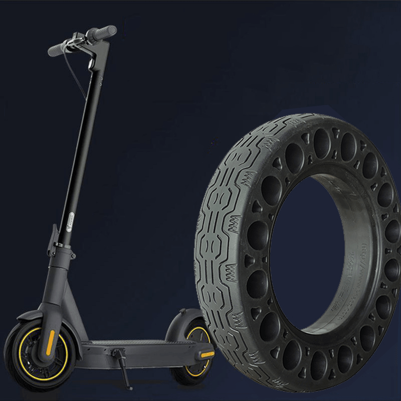 10 Inches Non-Pneumatic Damping Rubber Tire for Ninebot MAX G30 Electric Scooter Accessories Solid Hollow Tires Shock Absorber