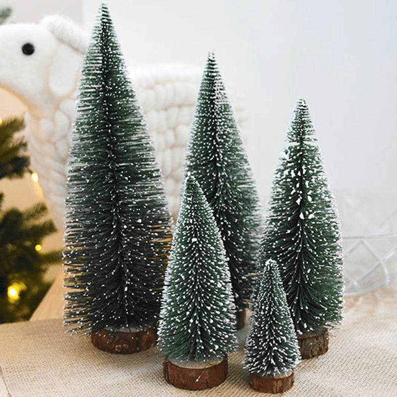 DIY Mini Christmas Tree Small Pine Tree Cedar Placed in the Desktop Home Decor Christmas Decoration Kids Gifts