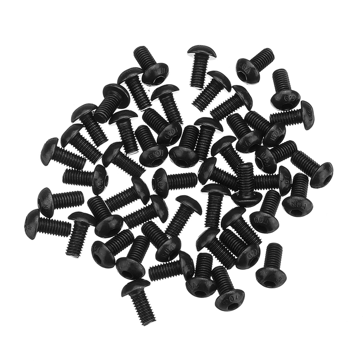 Suleve‚Ñ¢ M5CH8 50Pcs M5 10.9 Grade Carbon Steel Hex Socket Cap Head Screw 6-40Mm Optional Length