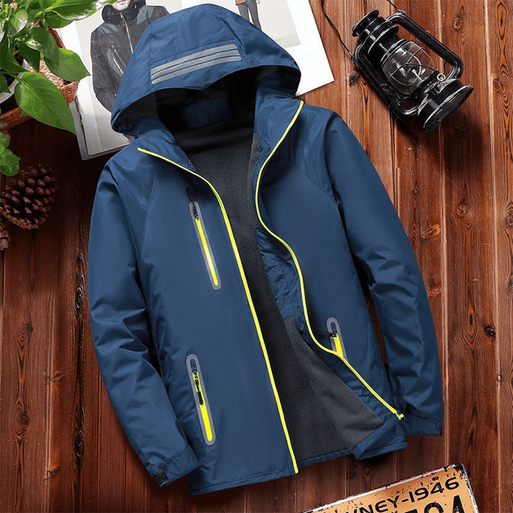 Men'S Loose Large Size Cotton-Padded Jacket Warm Hiking Jacket