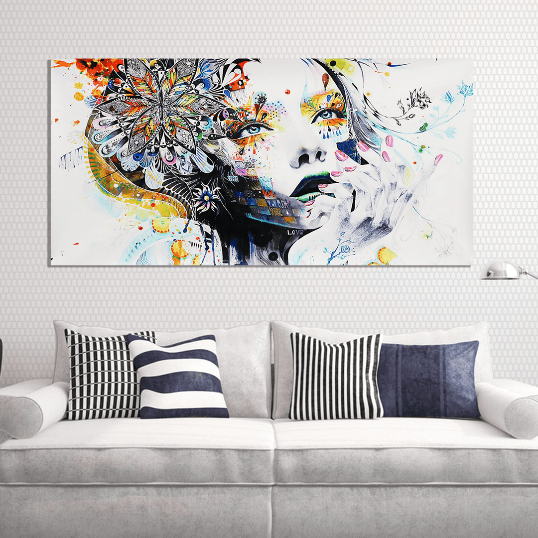 Modern Artwork Decor Girl Canvas Oil Painting Print Picture Home Wall Art Decor Unframed