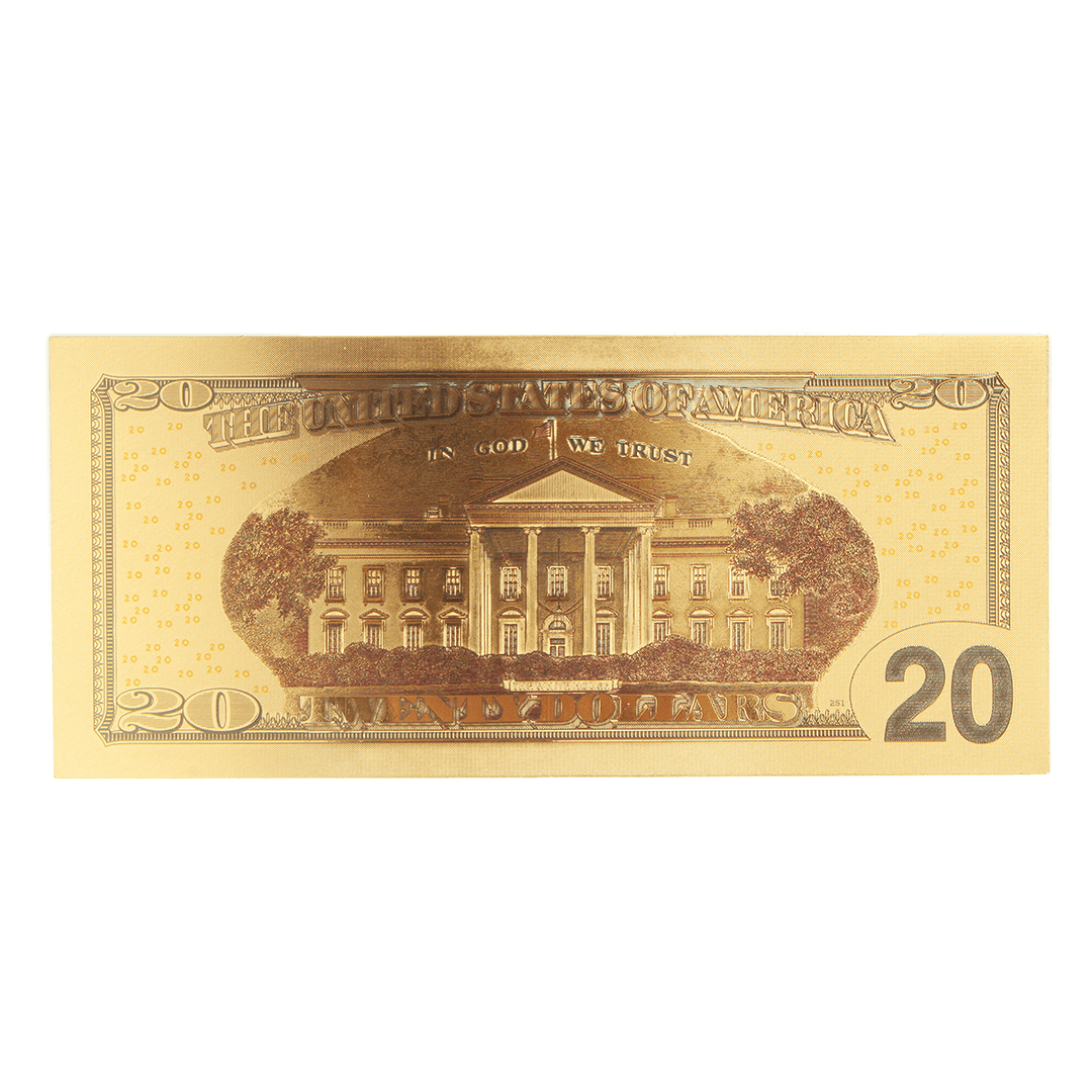 1 Set USD Dollar Gold Foil Golden Paper Money Currency Coin Collection Commemorative Banknote Craft