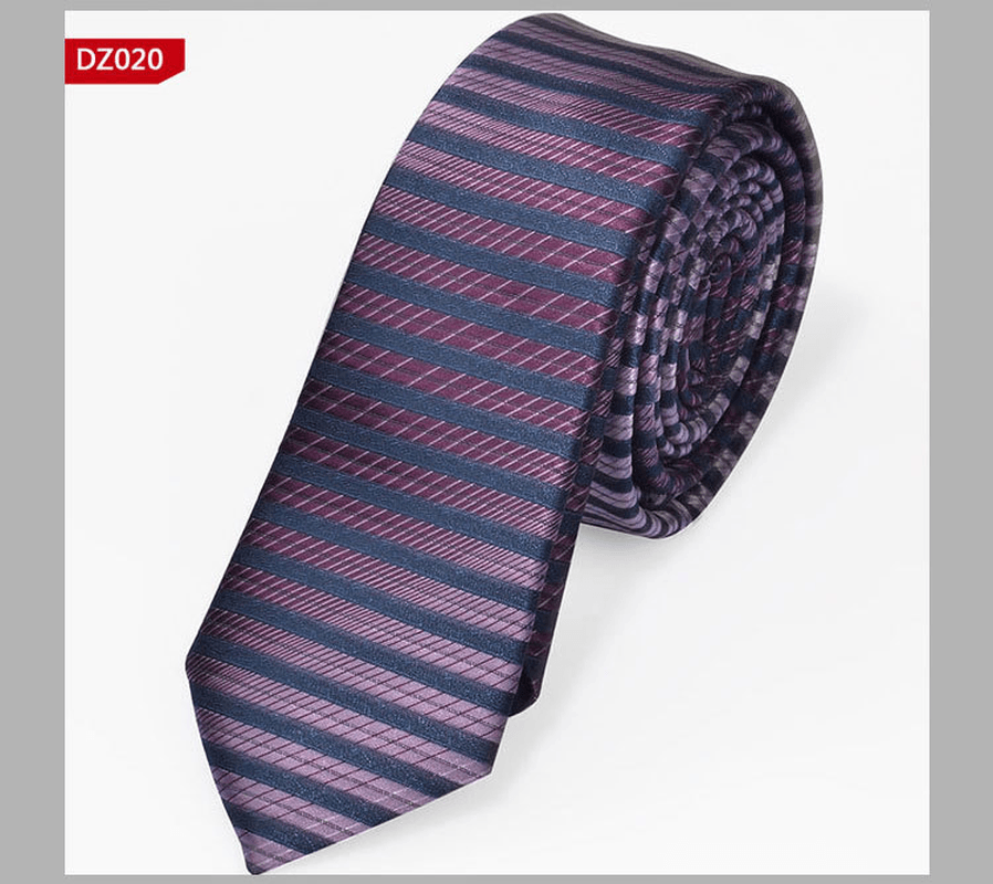 British Style Polyester Yarn Dyed Male 5Cm Narrow Tie