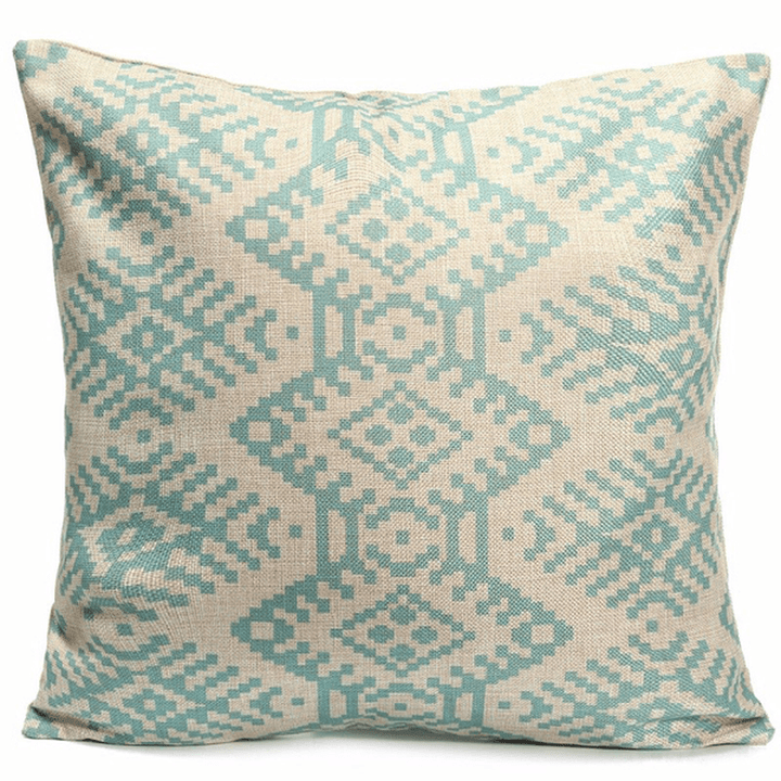 45X45Cm Square Linen Pillow Cases Nordico Geometric Pattern Chair Cushion Home Office Decor