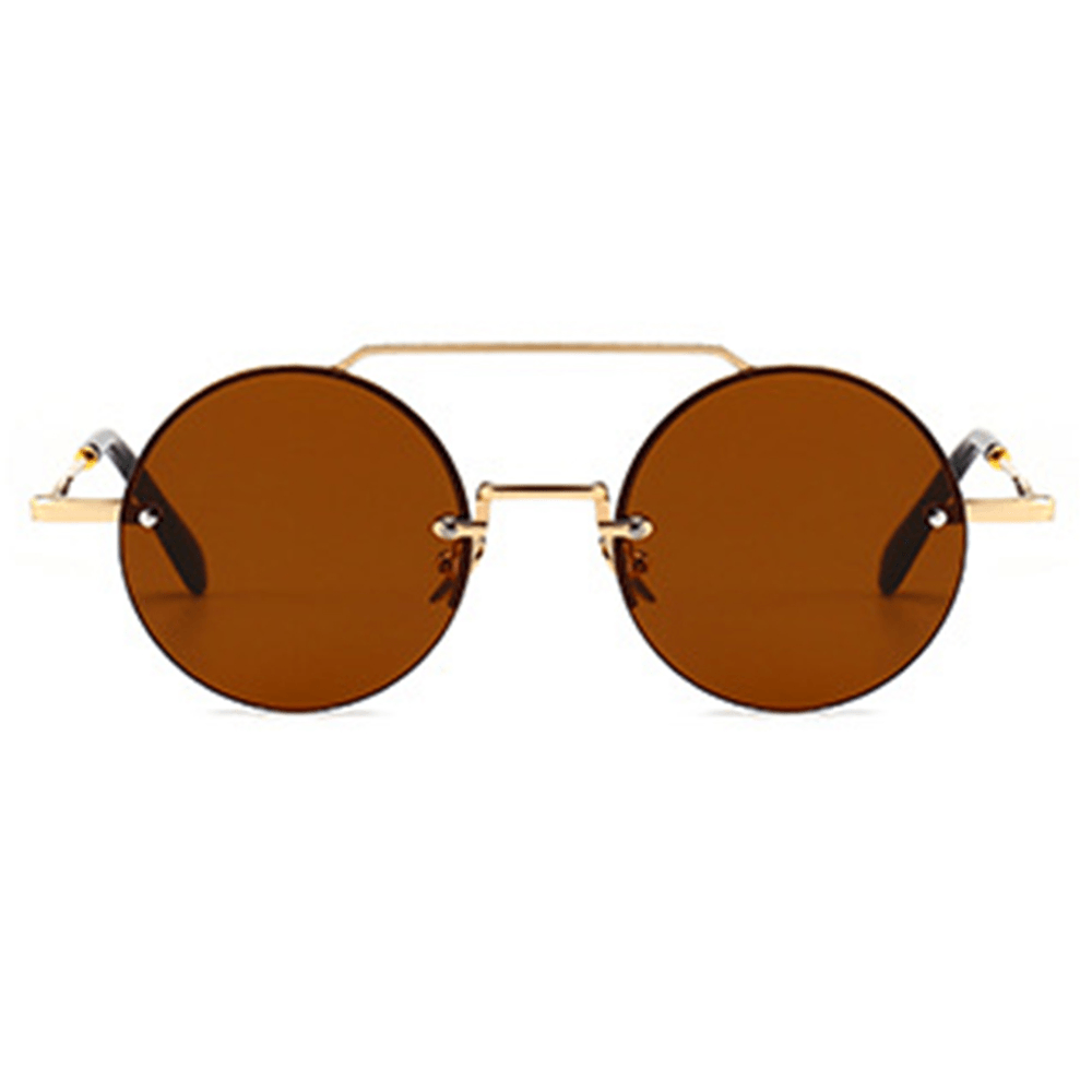 Men Women Outdoor Casual Narrow Frame Modern Retro round Sunglasses