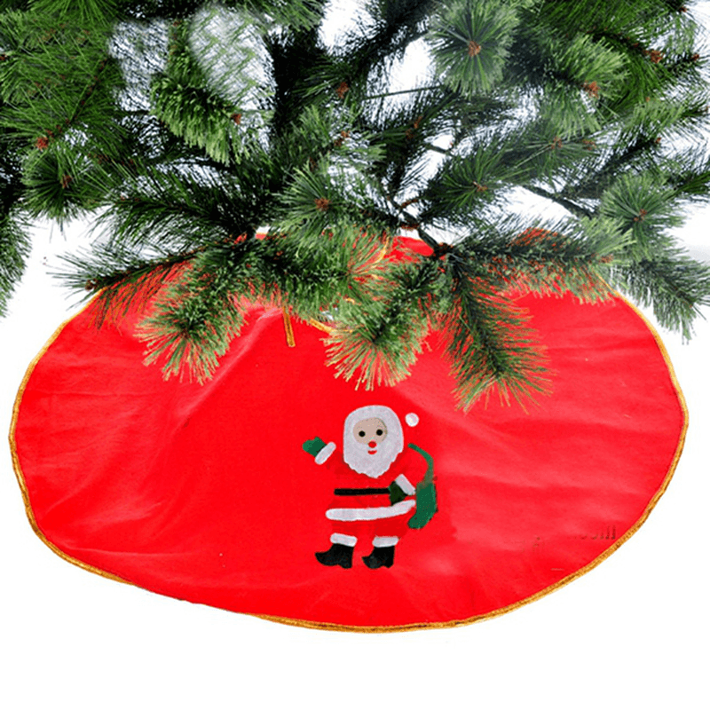 Christmas Tree Skirt Red Christmas Xmas Decoration Ornament - MRSLM