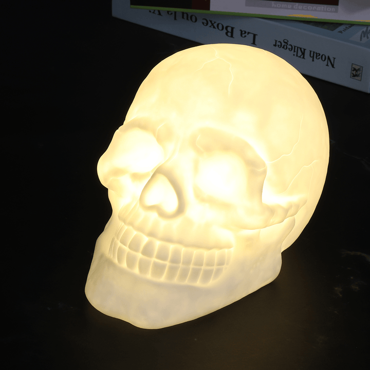 3D Colorful LED Skull Night Light Remote Control Stress Relief USB Rechargeable