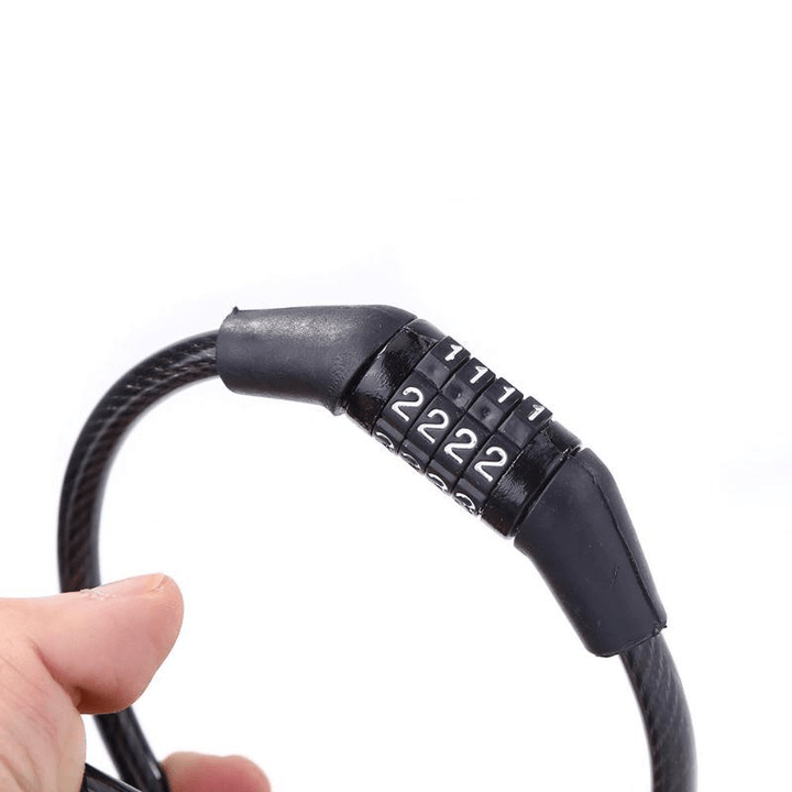 Bike Lock 4 Digit Code Combination Bicycle Security Lock Bike Chain Lock Security Reinforced anti Theft Cable Password Lock