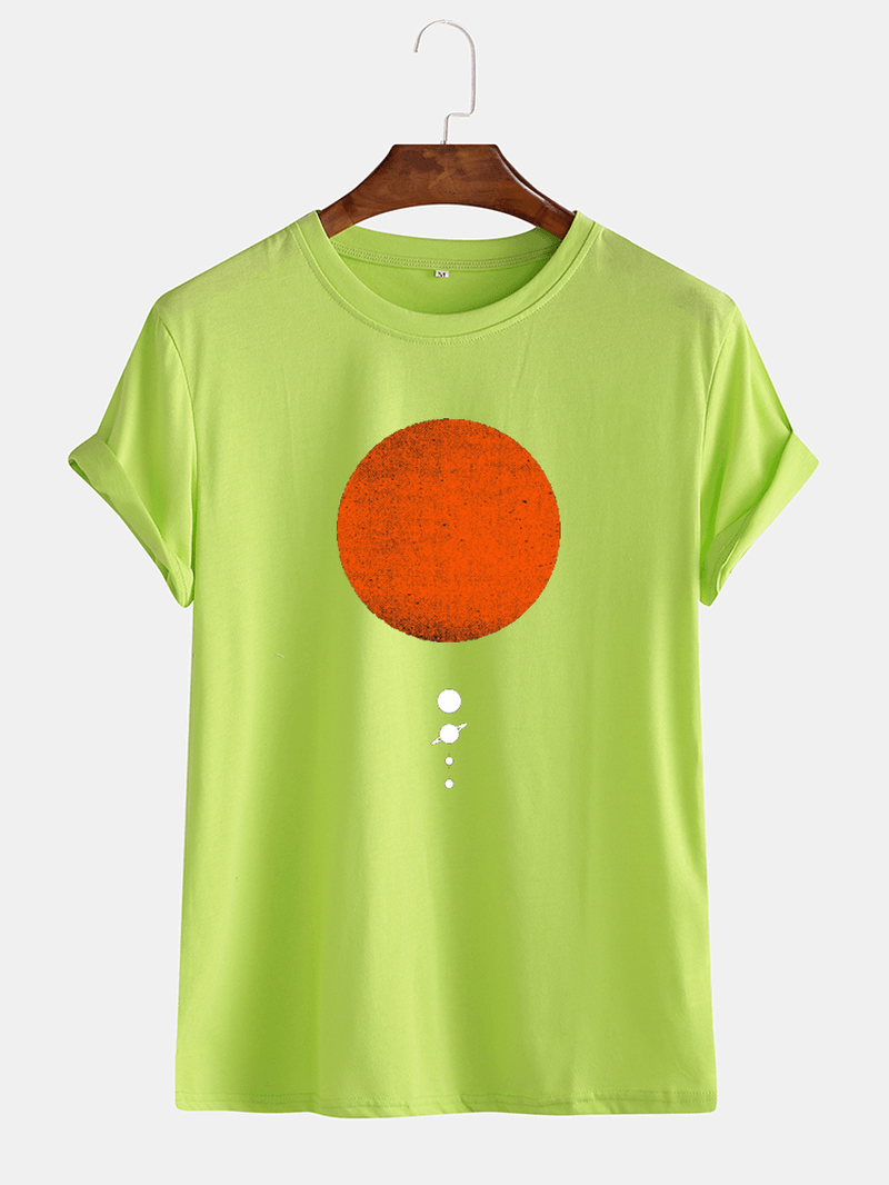 Mens Sun & Planet Graphic Printed Daily Casual Short Sleeve T-Shirts