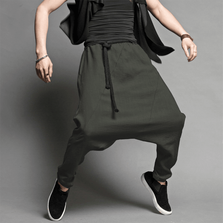 Mens Hip-Hop Loose Casual Harem Pants