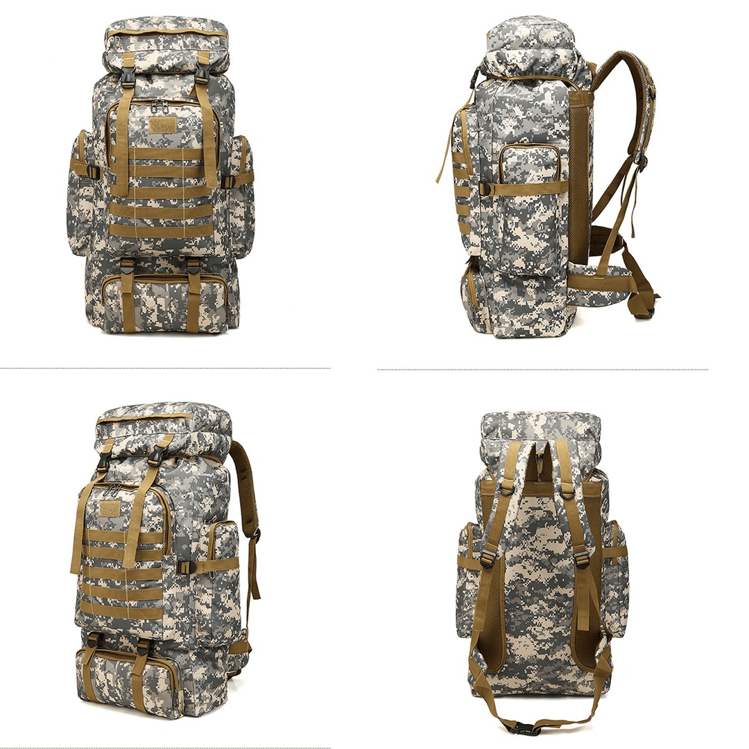 80L Molle Tactical Bag Outdoor Traveling Camping Hiking Military Rucksacks Backpack Camouflage Bag