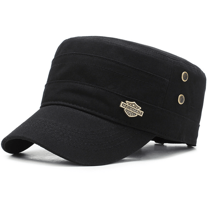 Winter Baseball Sun Hat Flat Top Military Cap