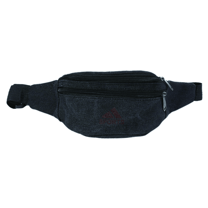 Men Canvas Waist Bag Outdoor Camping Hiking Traveling Sports Bag Storage Bag