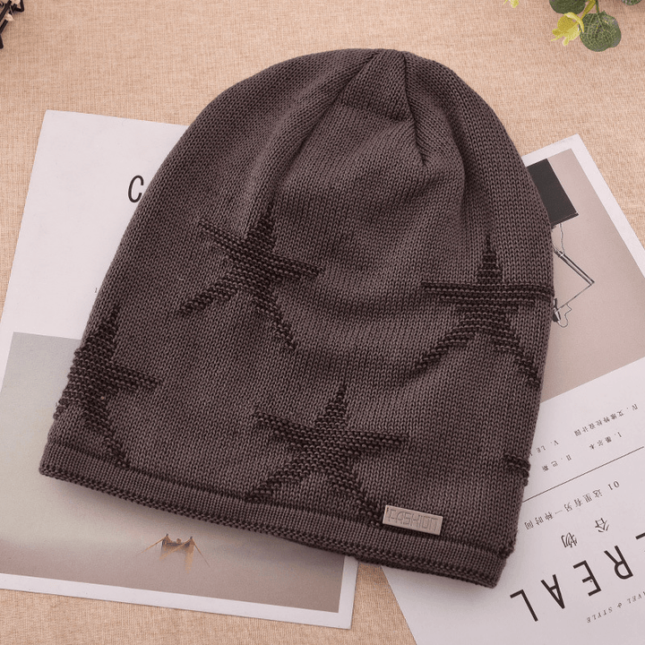 Men'S Fashion Knitted Outdoor Warm Woolen Cap