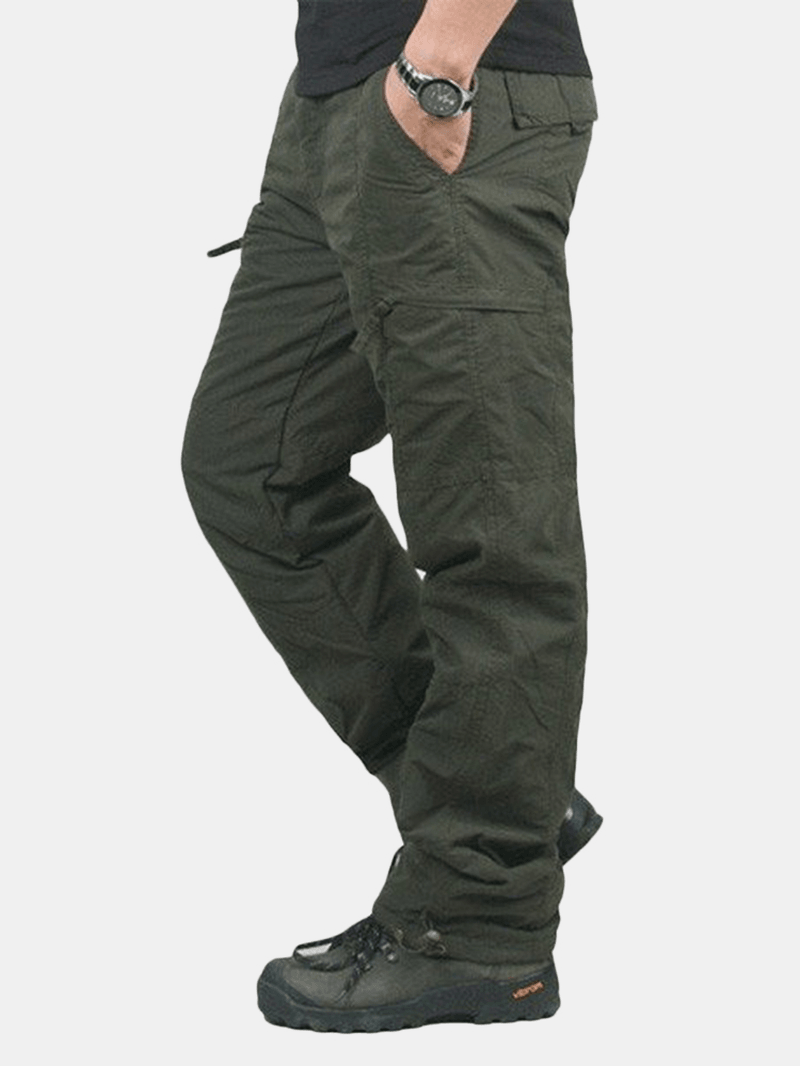 Mens Winter Outdoor Sports Trousers Military Tactical Thick Warm Cargo Pants