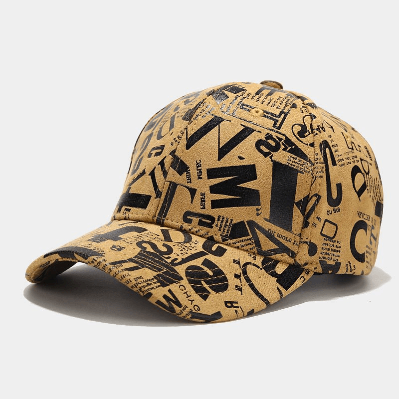 Graffiti Alphabet Baseball Cap Female Summer Outdoor Sunscreen