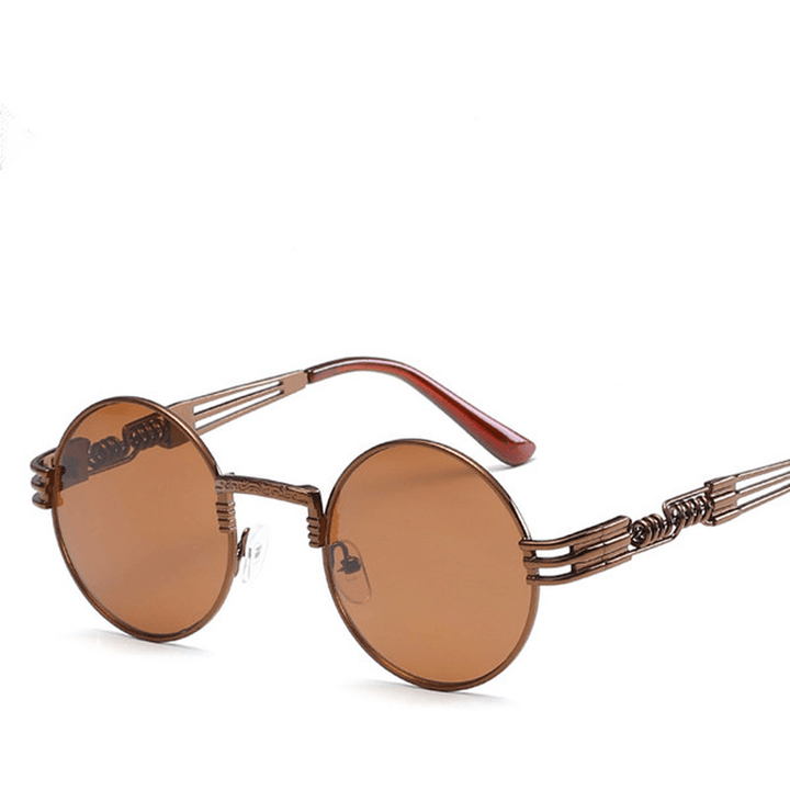 Women Classic Gothic round Steampunk Sunglasses