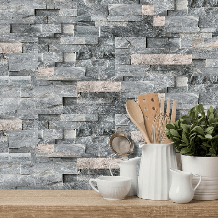 9Pcs Kitchen Tile Stickers Mosaic Wall Paper Bathroom Self-Adhesive Decor Home DIY