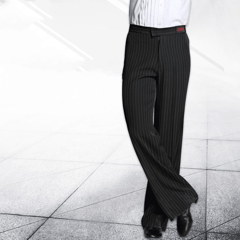 National Standard Modern Dance Pants Loose Striped Pockets